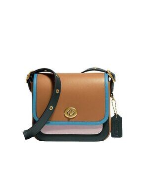 Coach 89126 Rambler Colorblok 16 Light Saddle Pine Green NWT